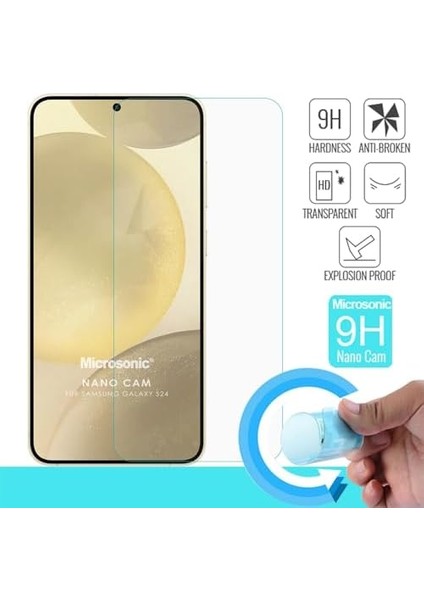 Samsung Galaxy S24 Fe Nano Glass Cam Ekran Koruyucu [galaxy S24 Fe ile Uyumlu Ekran Koruyucu - Şeffaf]