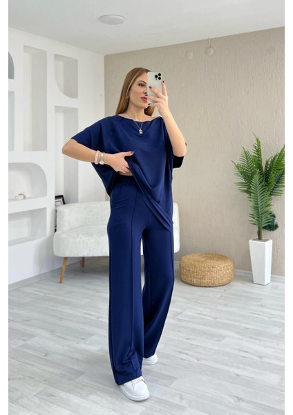 Buketli Kadın Pis Dikiş Detaylı Kısa Kollu Eşofman Alt - Üst Takım fiyatları