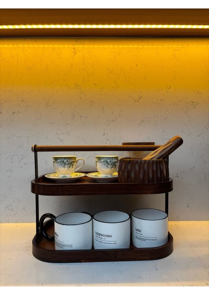 Luxury Akasya Düzenleyici- Çift Katlı - Stand - Tezgah Üstü 1 Adet