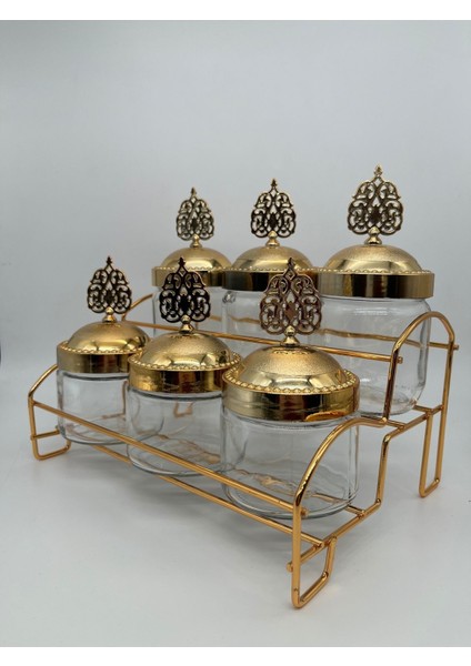 Luxury Nzm Art Altın Varaklı 6 Lı Baharatlık 1 Adet modelleri