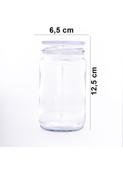 Luxury 12'li Vakum Kapaklı ve Ahşap Kaşıklı Cam Baharat Takımı 320 ml -12 Adet Vakumlu Baharatlık Seti 1 Adet
