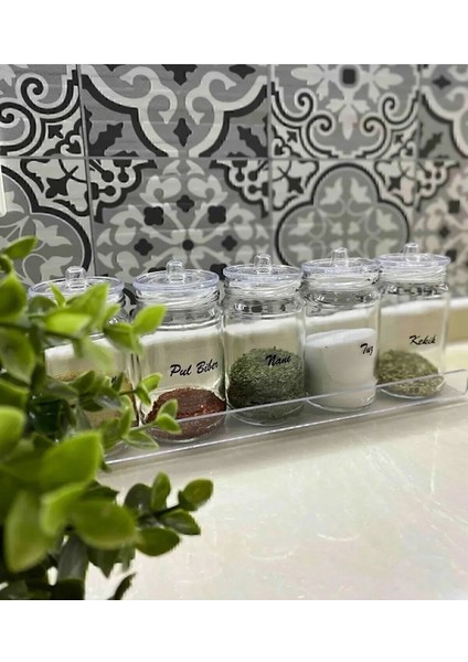 Luxury Seha Pleksi Akrilik Pleksi Baharatlık Raf 40X10 cm - 1 Adet - (Bardak Altlığı Hediye 4 Adet) 1 Adet modelleri