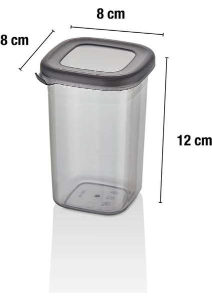 Luxury 12'li Etiketli ve Sızdırmaz Kapaklı Baharatlık Seti - 450ML - 25 Adet Etiket 1 Adet