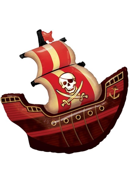Korsan Gemisi Folyo Balon 70 x 85 cm Korsan Temalı Folyo Balon Set