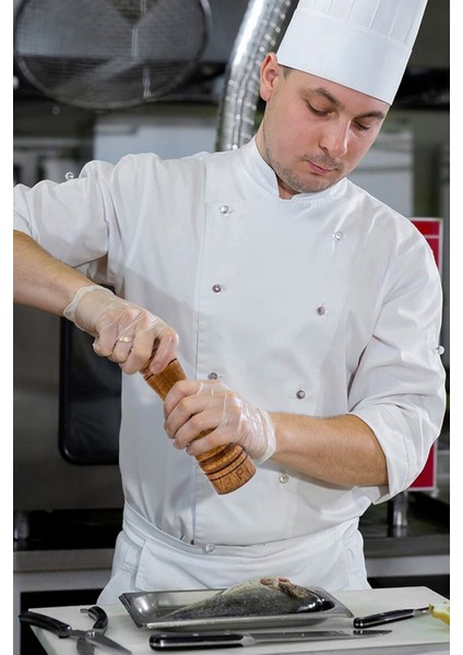 Luxury 2'li Set Masterchef Tuz Karabiber Değirmeni Baharat Öğütücü Ceviz Ahşapı 21 cm 1 Adet