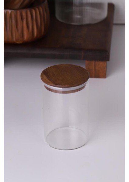 Luxury Atby Akasya Kapaklı Cam Baharatlık 300 ml 1 Adet