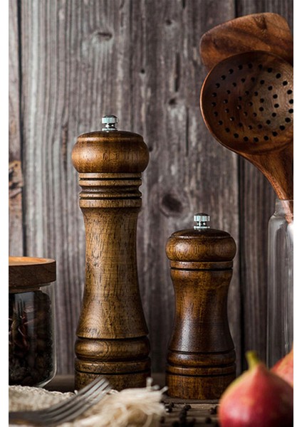 Luxury 2'li Set Masterchef Ceviz Tuz Karabiber Değirmeni 14 cm 21 cm 1 Adet