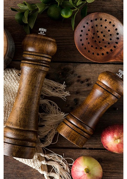 Luxury 2'li Set Masterchef Ceviz Tuz Karabiber Değirmeni 14 cm 21 cm 1 Adet modelleri