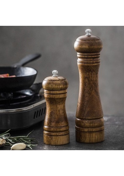 Luxury 2'li Set Masterchef Ceviz Tuz Karabiber Değirmeni 14 cm 21 cm 1 Adet fırsatları