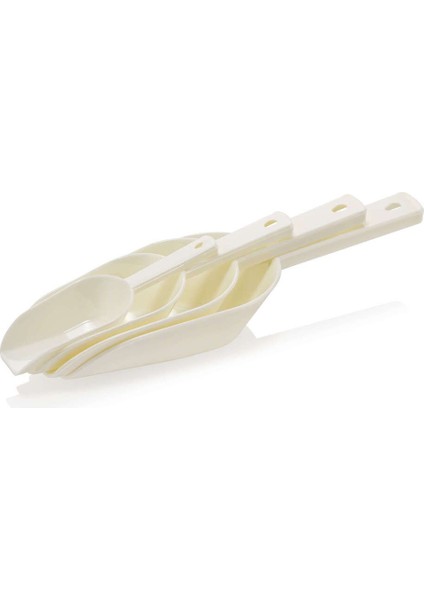 Luxury 4 Boy Erzak Küreği Plastik(Kristal, Un, Şeker, Erzak, Bakliyat, Deterjan Küreği, Ölçü Küreği) 1 Adet