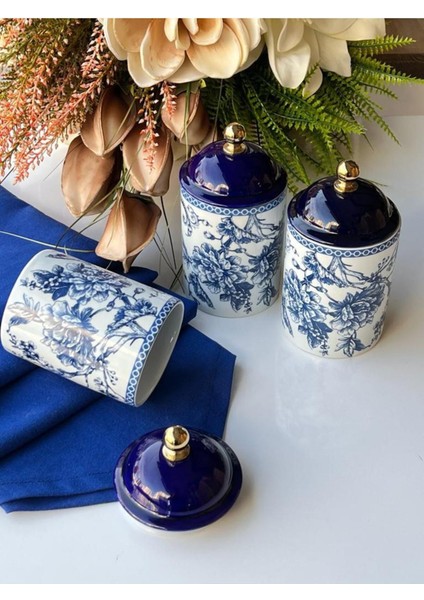Luxury Blue Porselen Baharat Set 3‘lü 1 Adet fiyatları