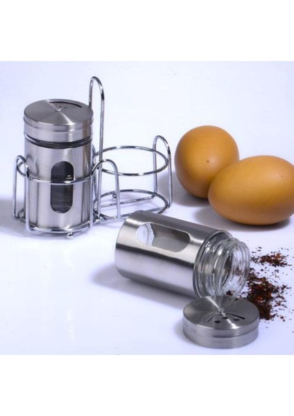 Luxury CAM-424 Metal 2 Li Tuz / Biberlik Seti 1 Adet