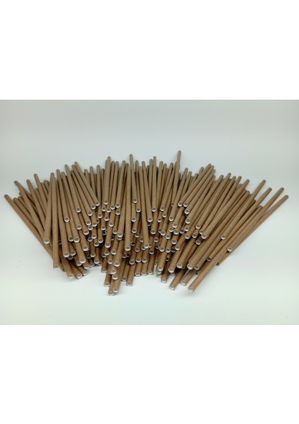 6X197 mm Kahverengi Kağıt Pipet 200 Adet fiyatları