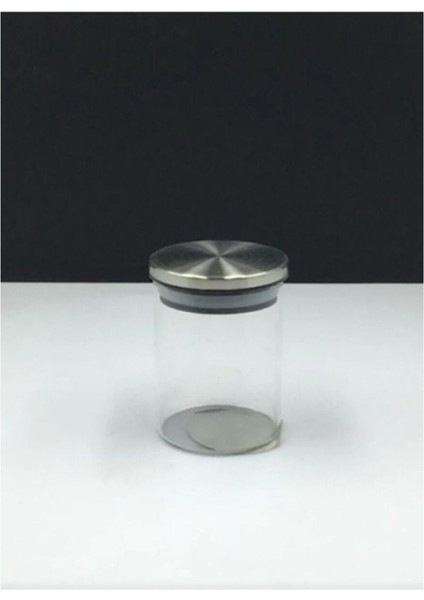 Luxury Metal Kapaklı Cam Baharatlık 6.5x8 cm ROYALEKS-KVN37 1 Adet