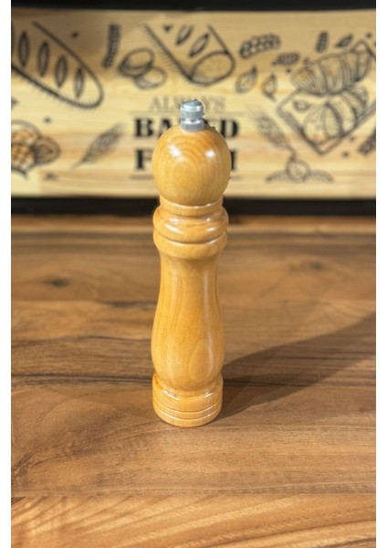 Luxury Tuz Karabiber Değirmeni Baharat Öğütücü Ahşap Değirmen 21 cm 1 Adet