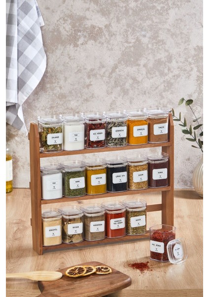 Luxury Bella 200 ml 18 Parça Etiketli Baharatlık Takımı 1 Adet