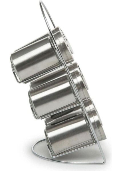 Luxury Metal Standlı 6 Lı Baharatlık Takımı 1 Adet