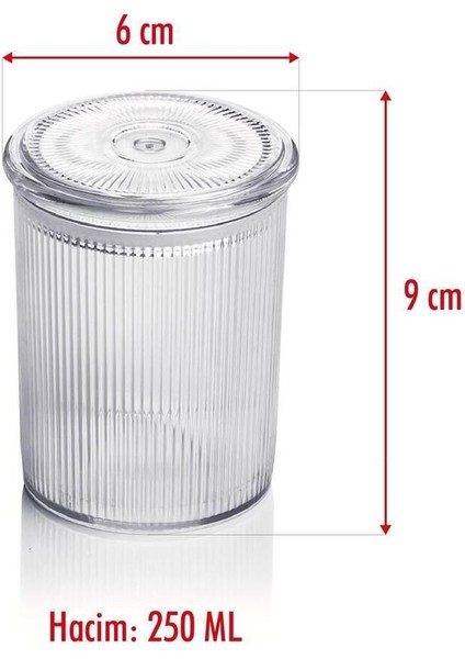 Luxury 6'lı Barok Yuvarlak Baharat Kavanoz Seti & Saklama Kabı & Erzak Kabı (6*250 Ml) 1 Adet indirimleri