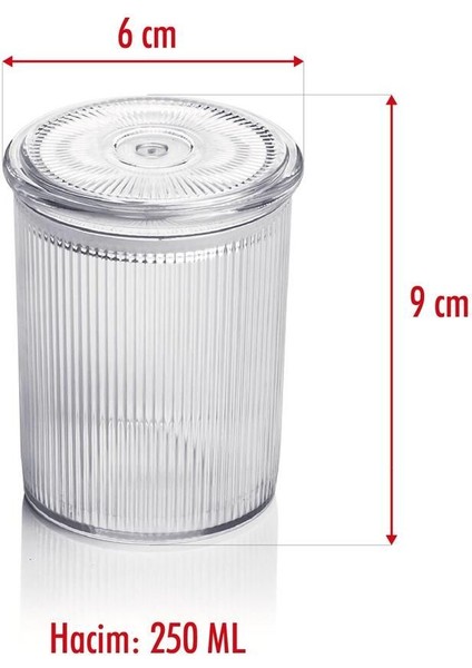 Luxury 12'li Barok Yuvarlak Baharat Kavanoz Seti & Saklama Kabı & Erzak Kabı (12*250 Ml) 1 Adet