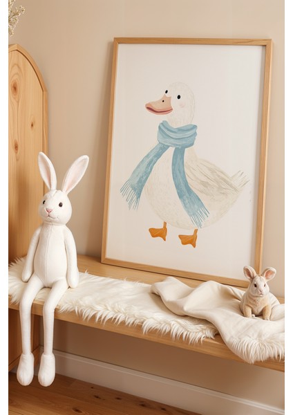 2'li Minimalist Ördekler Çocuk Odası ve Bebek Odası Ahşap Çerçeveli Duvar Tablosu fiyatları