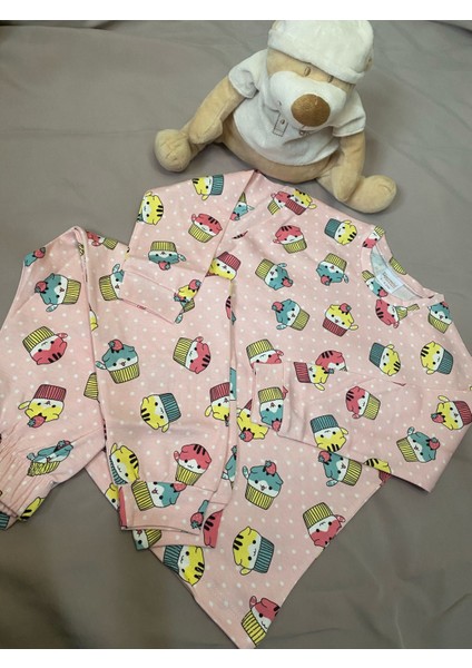 %100 Pamuklu Baskılı Kız Çocuk Pijama Takımı indirimleri