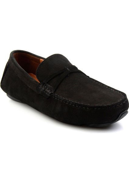 Siyah Leather Erkek Loafer Ayakkabı E01547007801 fiyatları