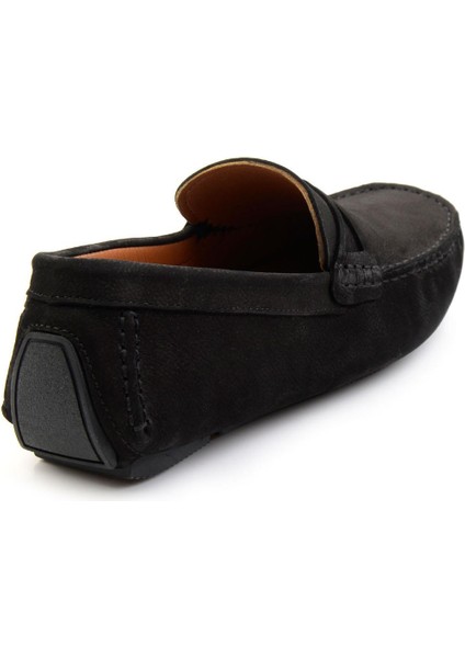 Siyah Leather Erkek Loafer Ayakkabı E01547007801 modelleri