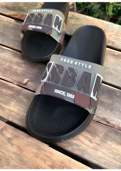 Kamuflaj Desenli Plaj Havuz Bahçe Deniz Günlük Erkek Terlik modelleri