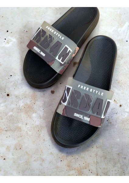 Kamuflaj Desenli Plaj Havuz Bahçe Deniz Günlük Erkek Terlik fırsatları