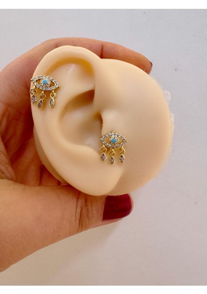 1 Adet Arkası Düz Önden Takmalı Tragus Helix Lobe Cocnh Uyumlu Piercing Küpe fiyatları