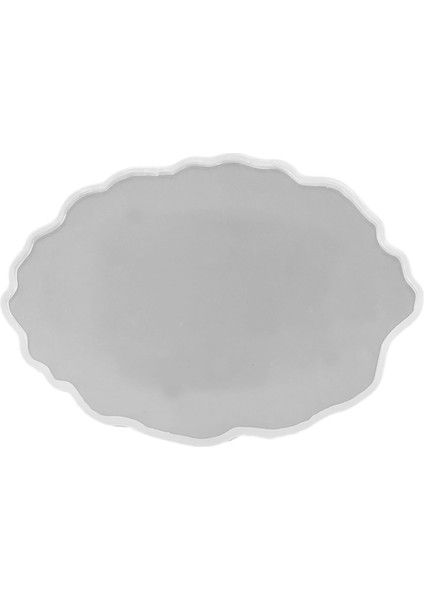 Epoksi Silikon Kalıp Yerli Nişan ve Söz Tepsi Kalıbı Oval Düzensiz Dalgalı 23X36 cm