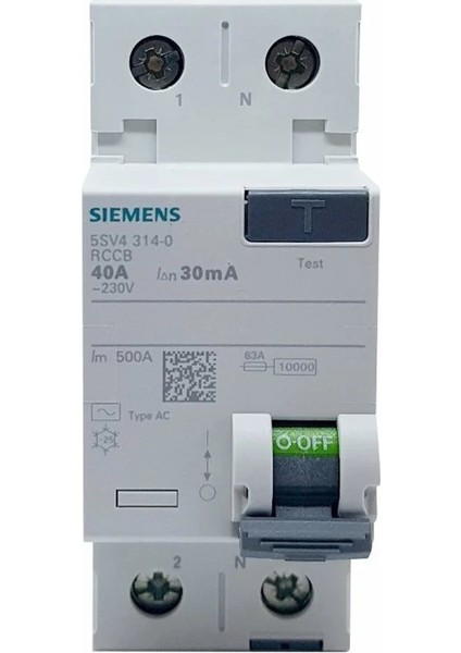 2X40 A 30MA Kaçak Akım Koruma Rölesi 5SV5614-6