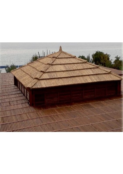 Doğal ve Dayanıklı Pres Bambu Kamış Balkon Çatı Kaplama (Kalınlık , 2 cm 1 x 2 Metre)