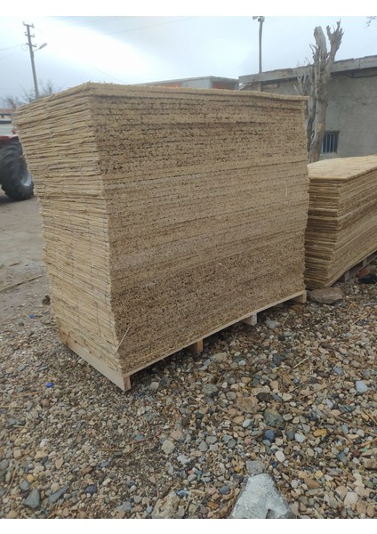 Doğal ve Dayanıklı Pres Bambu Kamış Balkon Çatı Kaplama (Kalınlık , 2 cm 1 x 2 Metre)
