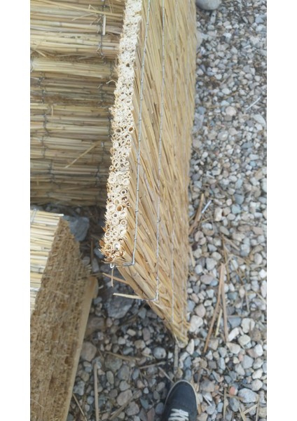 Doğal ve Dayanıklı Pres Bambu Kamış Balkon Çatı Kaplama (Kalınlık , 2 cm 1 x 2 Metre)