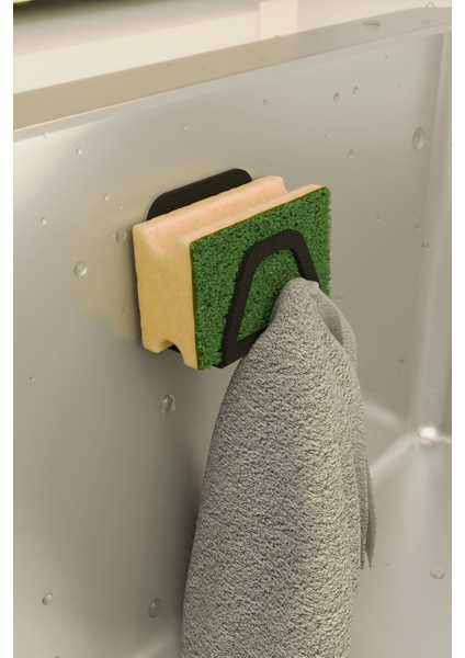 Banyo Mutfak Sünger Bez Tutucu Askılık Çok Amaçlı Çelik Paslanmaz Kendiliğinden Yapışkanlı