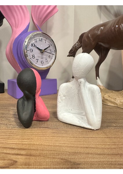 Soyut Dekoratif Ikili Renkli Dekoratif Obje