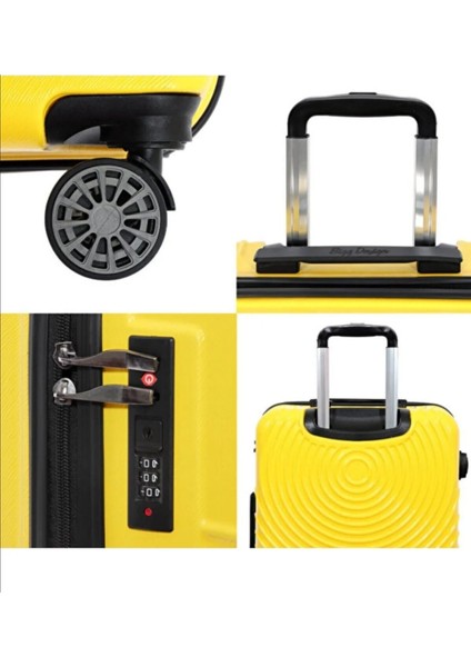 Design Cats Sarı Küçük Boy 20" Valiz Koleksiyon Kedili Kitlili 55X34X24CM Tekerlekli 1 Adet fiyatları