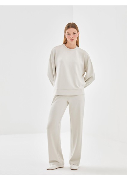 Lcw Vision Bisiklet Yaka Oversize Kadın Sweatshirt fiyatları
