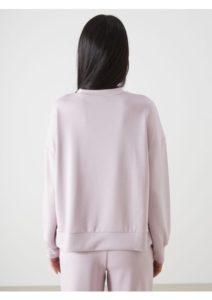 Lcw Vision Bisiklet Yaka Oversize Kadın Sweatshirt fırsatları