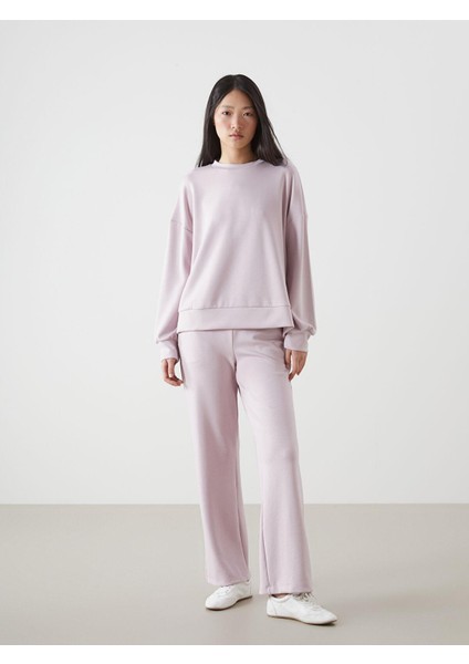 Lcw Vision Bisiklet Yaka Oversize Kadın Sweatshirt fiyatları