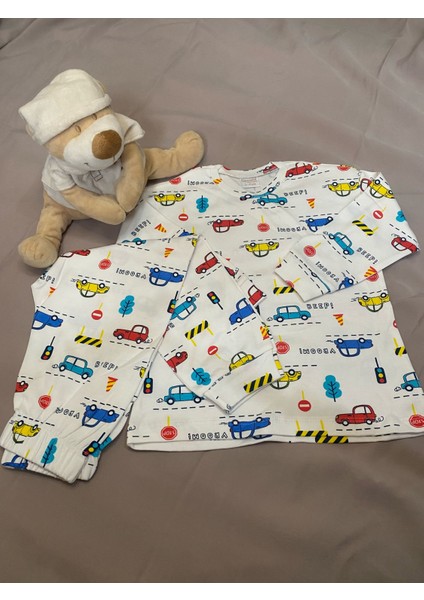 %100 Pamuklu Baskılı Erkek Çocuk Pijama Takımı indirimleri