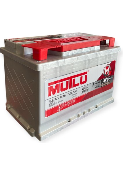 Mutlu Akü 12V 75AH 750A En Ters Kutup