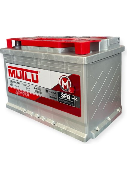 Mutlu Akü 12V 75AH 750A En Ters Kutup fiyatları