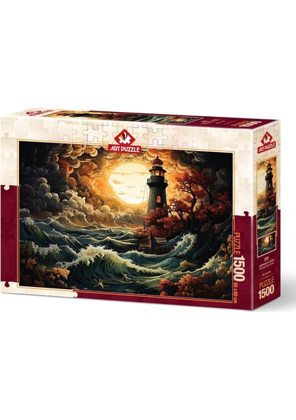 Puzzle Fırtınada Deniz Feneri 1500 Parça Puzzle