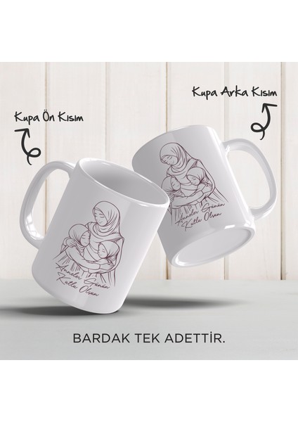 Anneler Günü Hediyesi Kişiye Özel Porselen Kupa Bardak