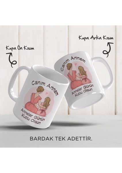 Anneler Günü Hediyesi Kişiye Özel Porselen Kupa Bardak