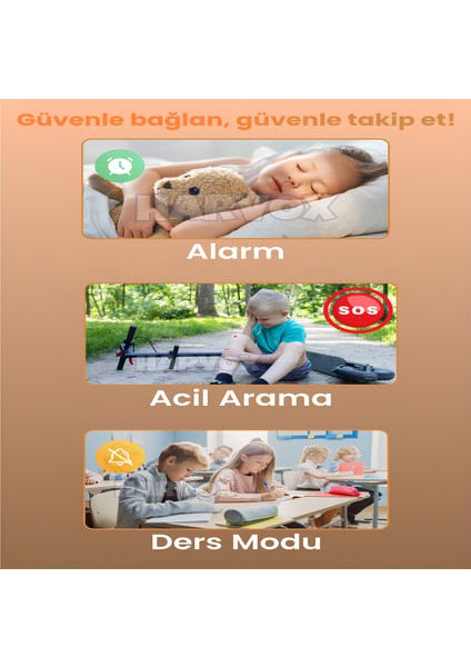 Mısawa Harvox 4g Pro Akıllı Çocuk saati Görüntülü Konuşma Konum Takibi Sos Çağrısı IPX67 Sıçramalara Dayanıklı indirimleri
