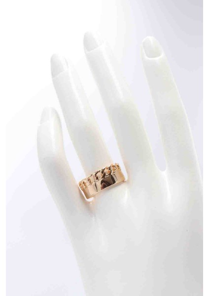 Zincir Detay Gold Yüzük