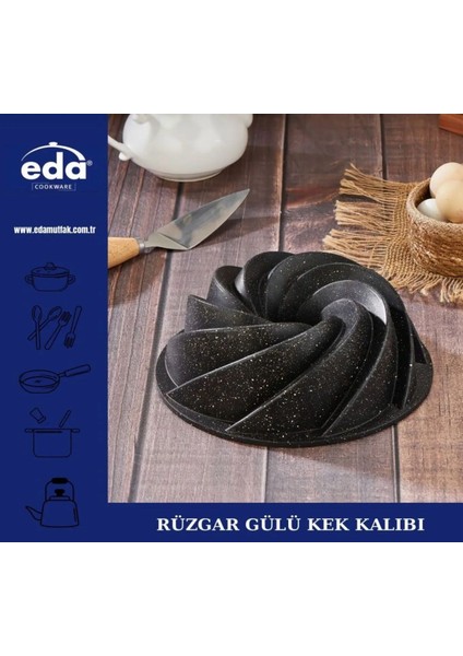 Eda 4'lü Kek Kalıbı Seti Siyah